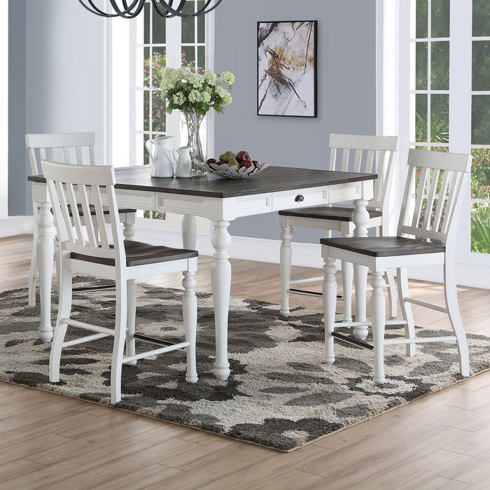 Joanna - 5 Piece Counter Dining Set - White