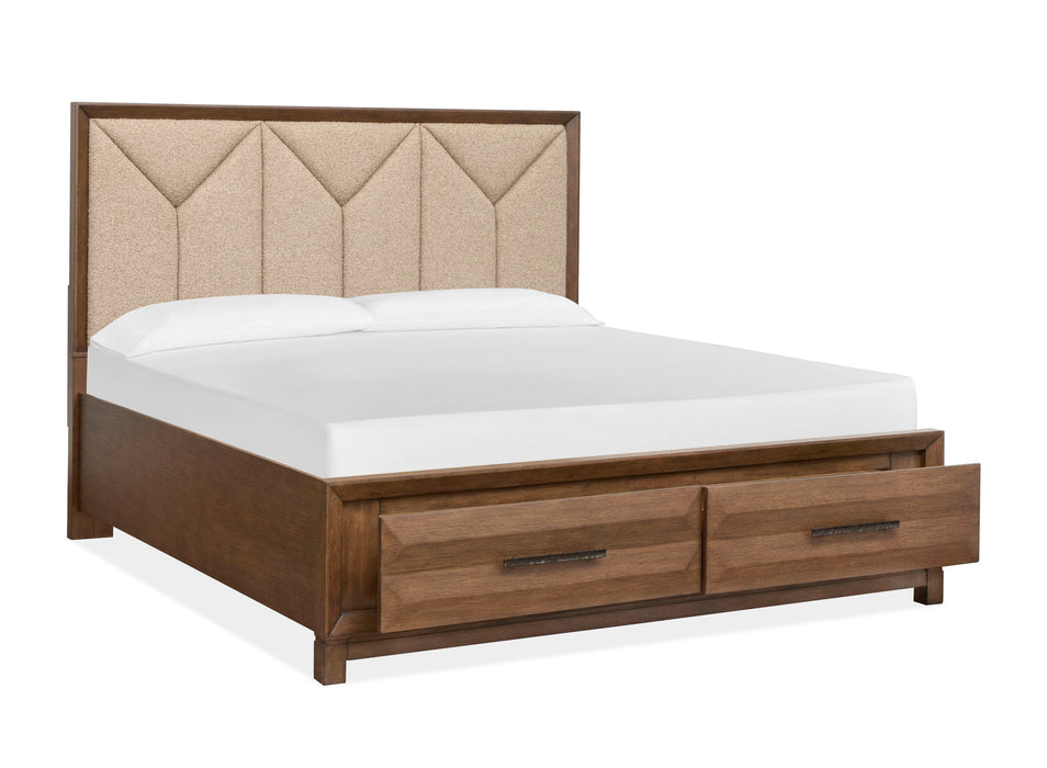 Callisto - Upholstered Panel Storage Bed