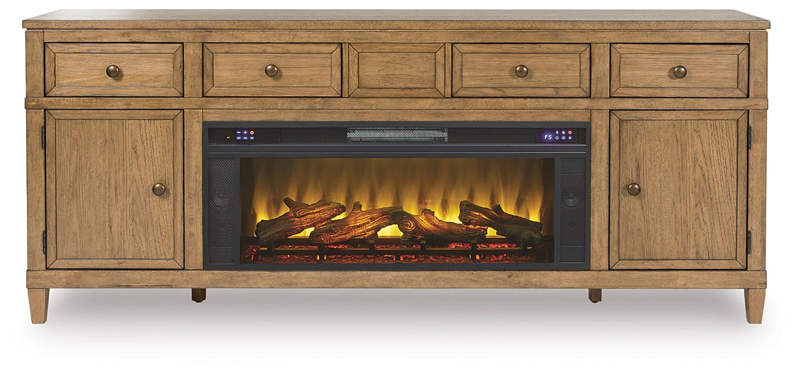 Sharlance 81" TV Stand with Electric Fireplace