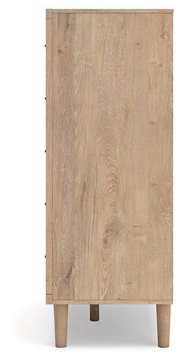 Cielden Full Panel Bed with Mirrored Dresser, Chest and Nightstand