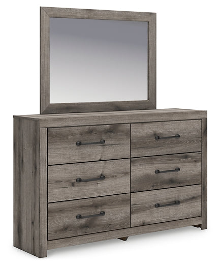 Graystorm Twin Panel Bed with Mirrored Dresser, Chest and Nightstand