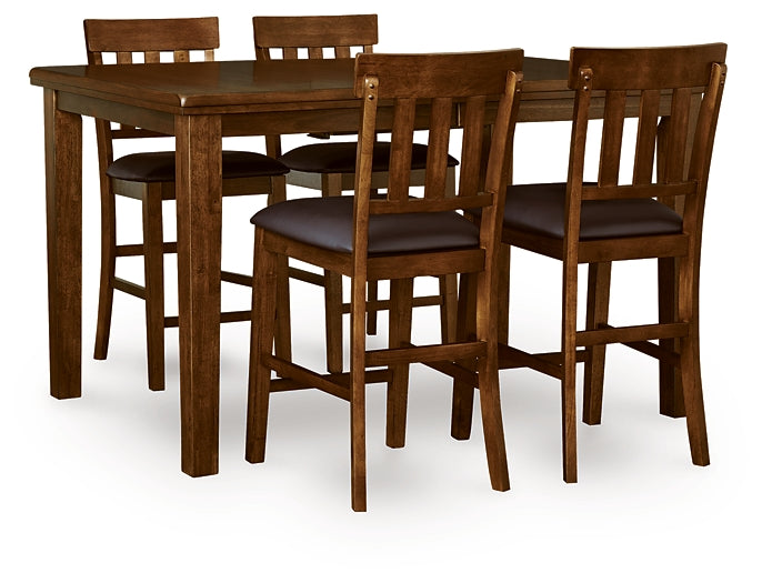 Ralene Counter Height Dining Table and 4 Barstools