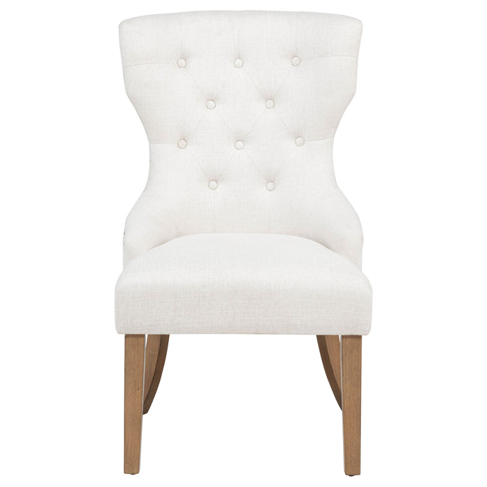 Baney Fabric Upholstered Dining Side Chair Beige and Rustic Grey