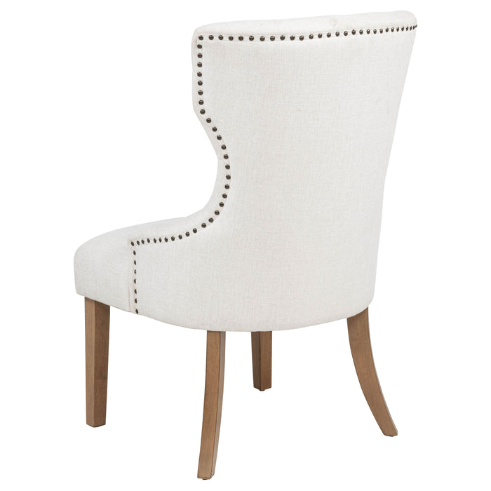 Baney Fabric Upholstered Dining Side Chair Beige and Rustic Grey