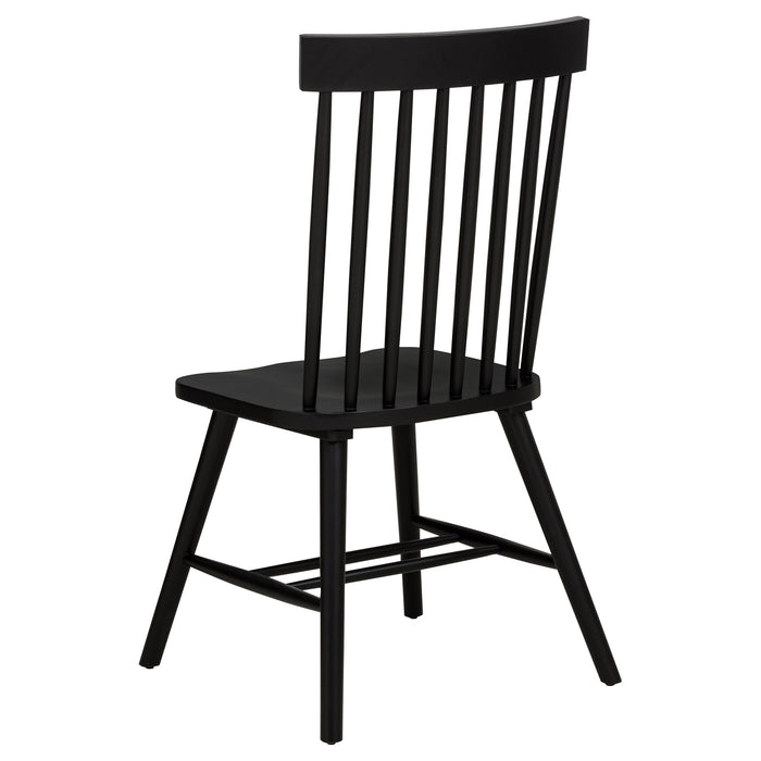 Andrews 5-piece Round Dining Table Set Light Ash and Black