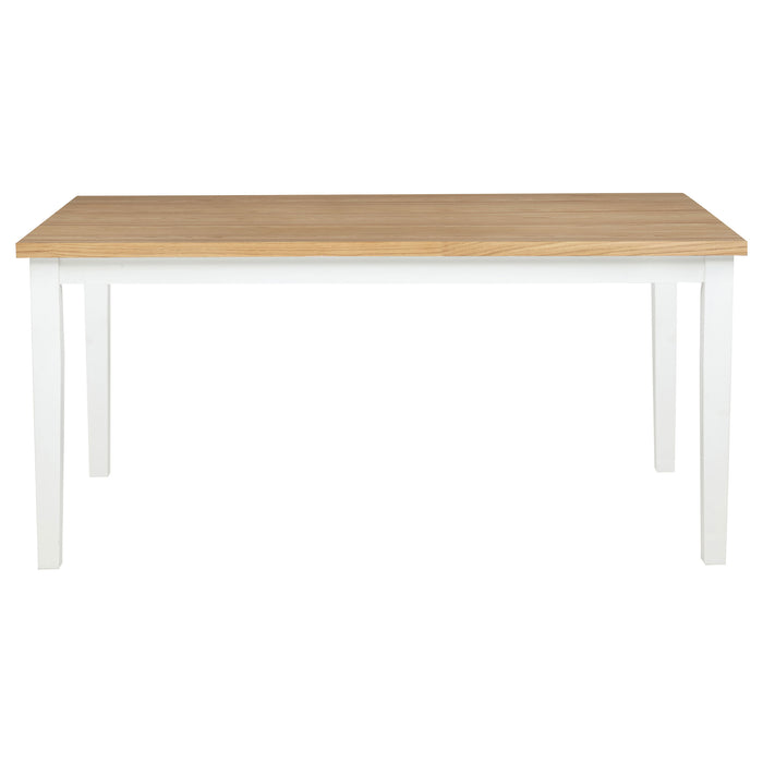 Andrews 66-inch Rectangular Dining Table Light Ash and White
