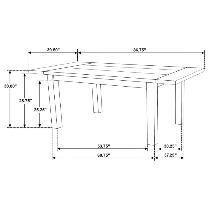 Cardova 5-piece Extension Table Dining Set Vineyard Oak
