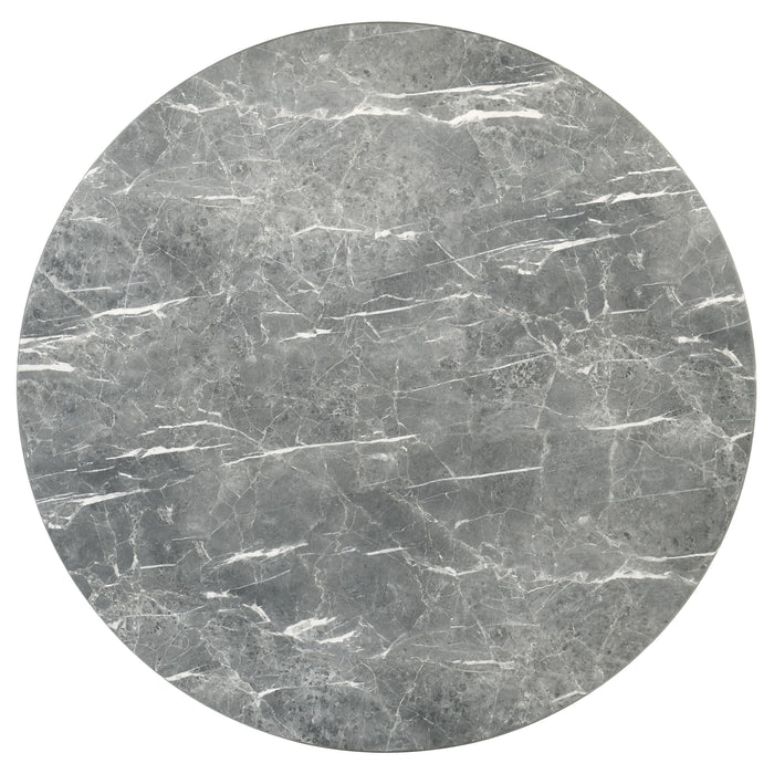 Franklin 50-inch Round Dining Table Grey and Dark Oak