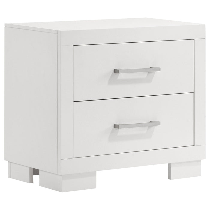 Jessica 6-piece Eastern King LED Bedroom Set Snow White