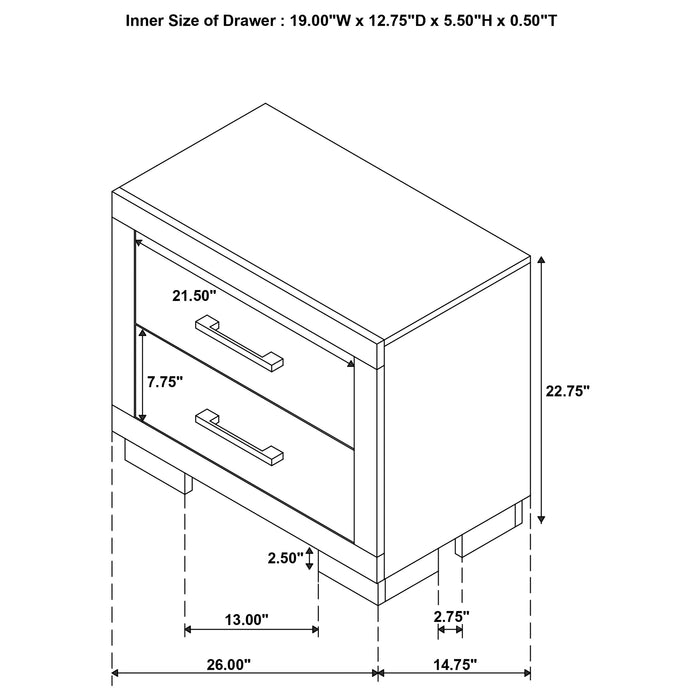 Jessica 6-piece Eastern King LED Bedroom Set Snow White