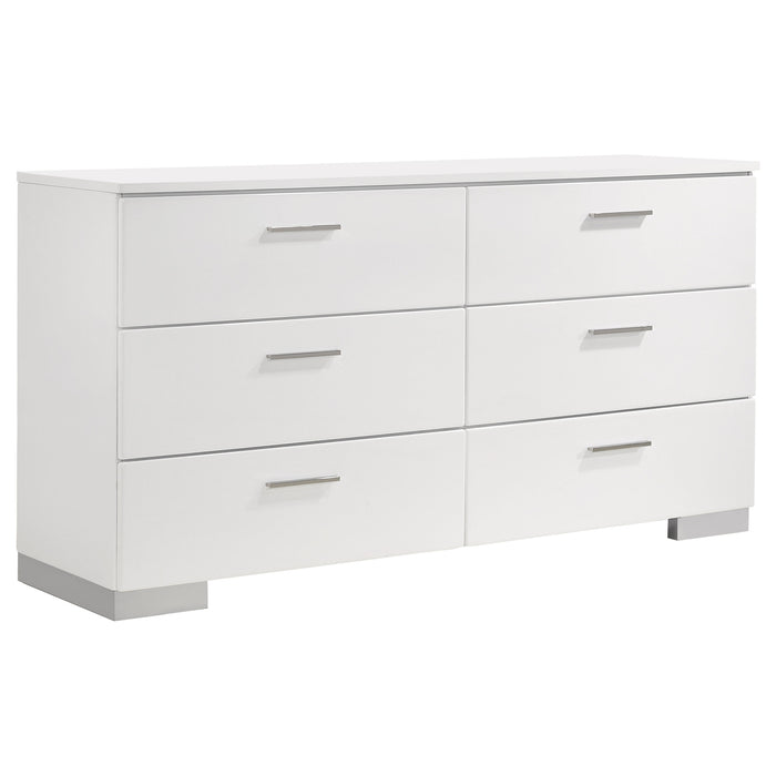 Felicity 5-piece Queen Platform Bedroom Set White