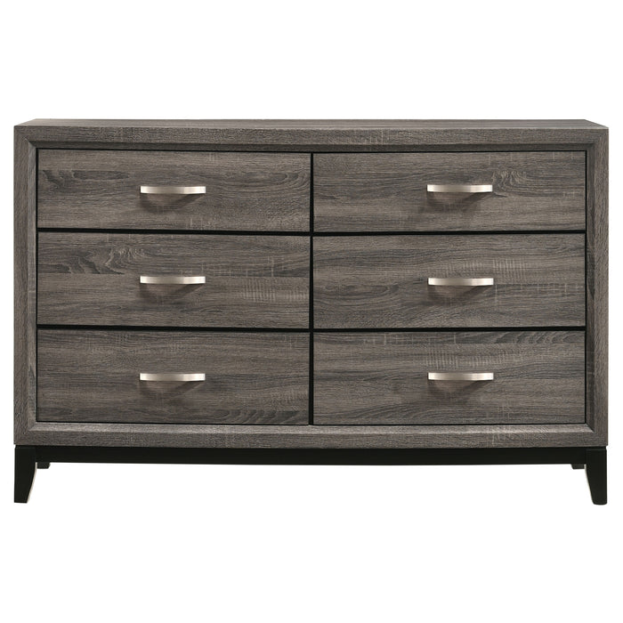 Watson Four-piece Full Bedroom Set Grey Oak