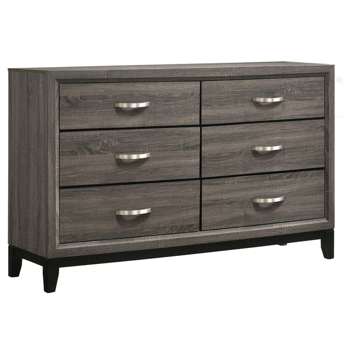 Watson Five-piece Full Bedroom Set Grey Oak
