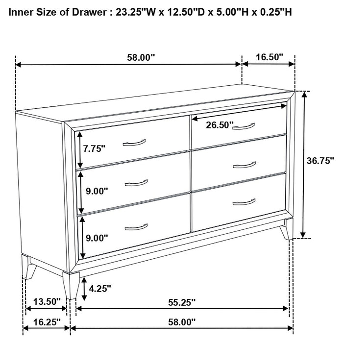 Watson Five-piece Eastern King Bedroom Set Grey Oak