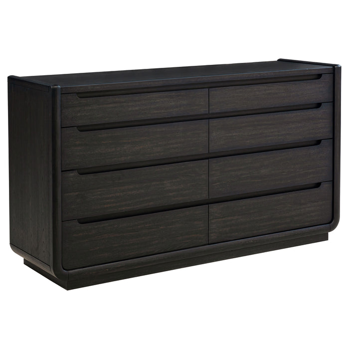 Leandro 4-piece Queen Bedroom Set Burnished Black
