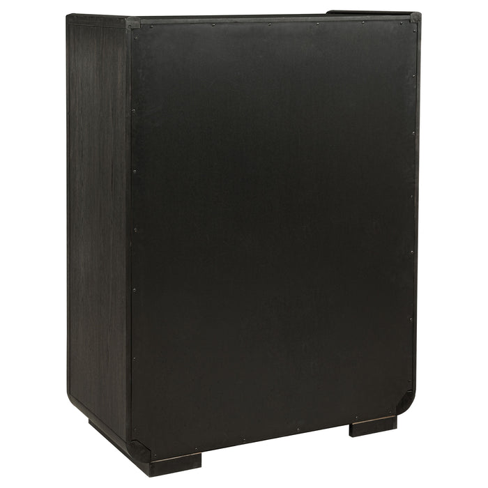 Leandro 5-piece Queen Bedroom Set Burnished Black