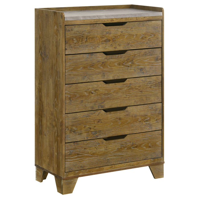 Henderson 5-piece Eastern King Bedroom Set Medium Oak