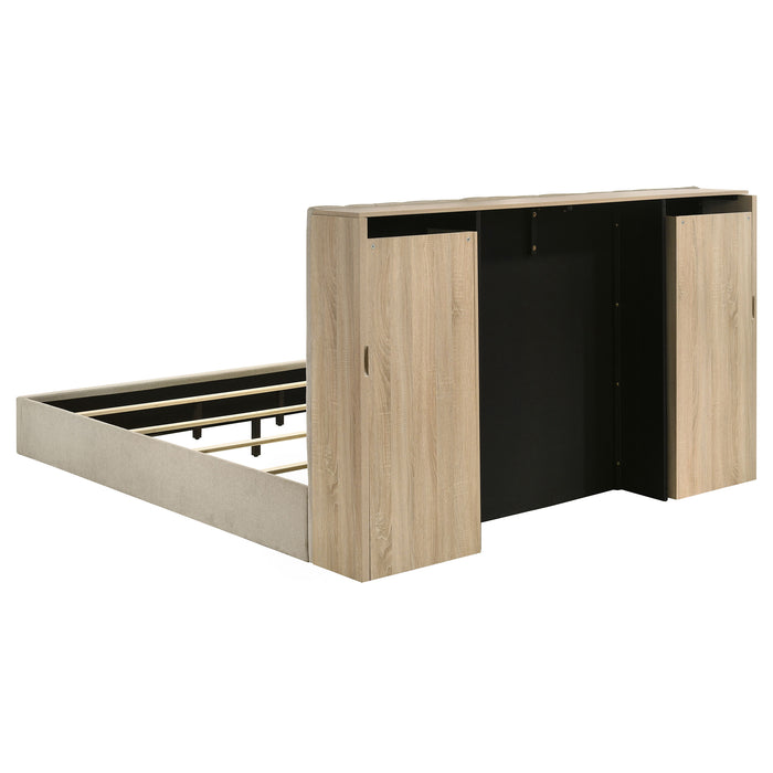 Arielle 4-piece Eastern King Bedroom Set Light Oak
