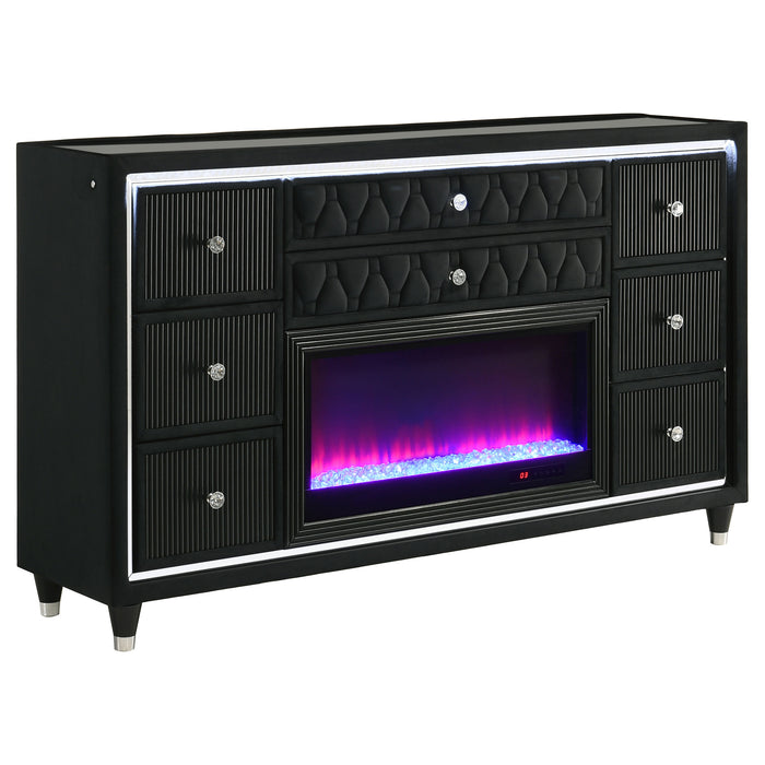 Lorient 5-piece Eastern King Bedroom Set Black