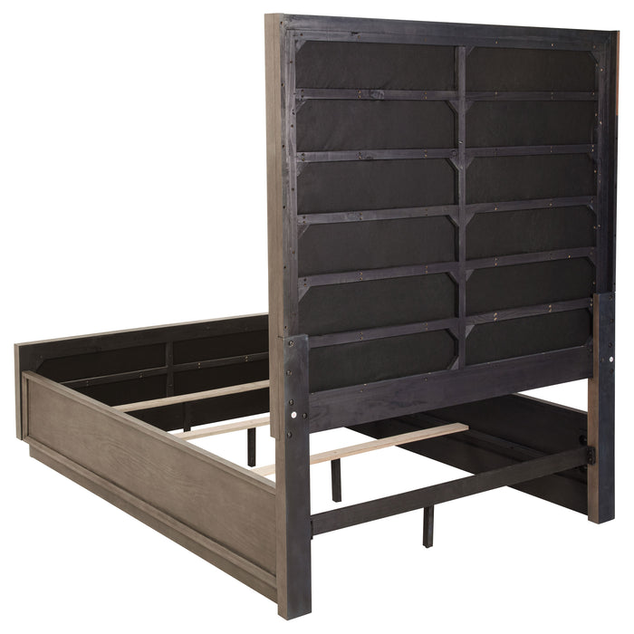 Durango 80-inch Queen Panel Bed Taupe Oak