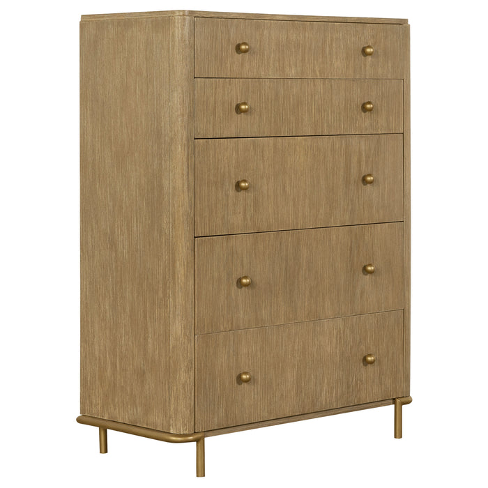 Arini 5-piece Eastern King Bedroom Set Cream and Sand Wash
