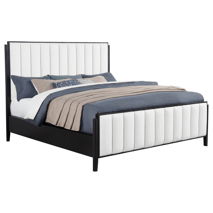 Brookmead 60-inch Upholstered California King Bed Black