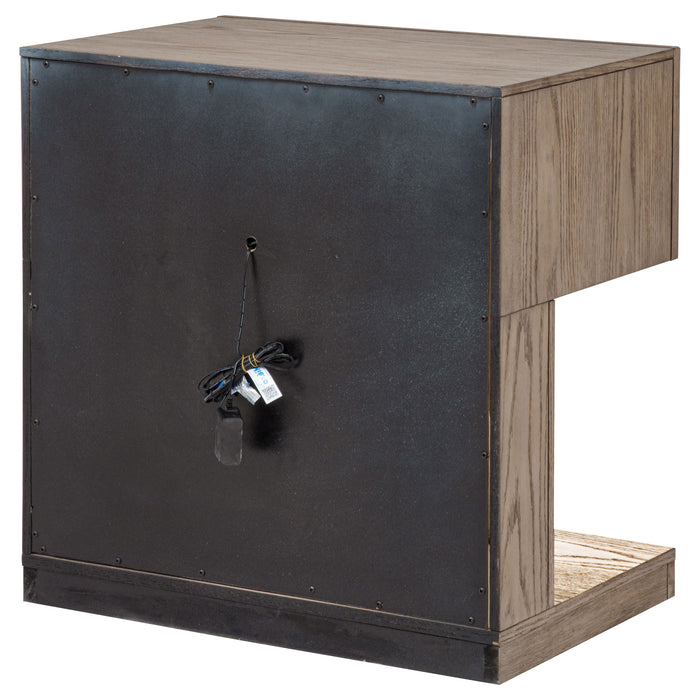 Kenora 1-drawer Nightstand Bedside Table Barley Brown