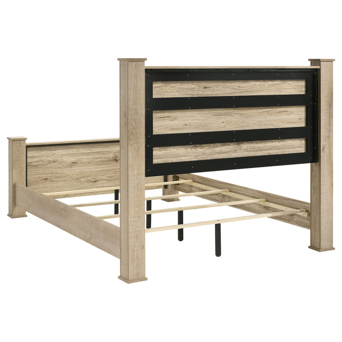 Oakglen 4-piece Eastern King Bedroom Set Weathered Oak