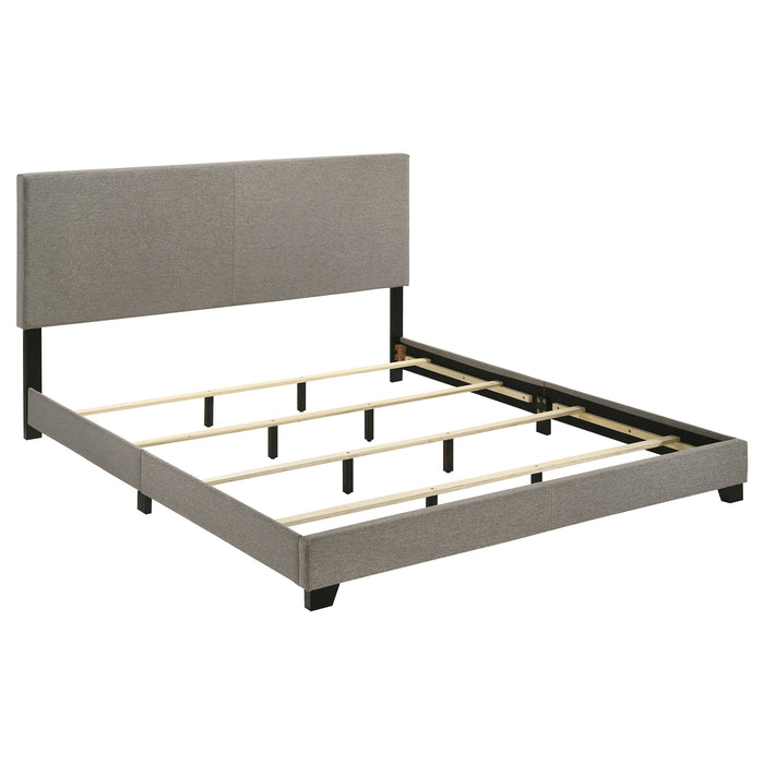 Dorian Fabric Upholstered California King Panel Bed Taupe