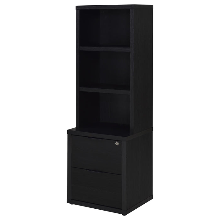 Westpark 3-piece Twin Bedroom Set Bookcase Headboard Black