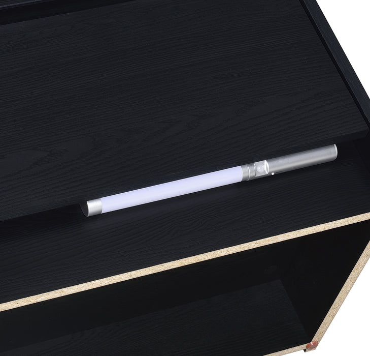 Westpark 2-drawer Nightstand LED Lights and USB Black