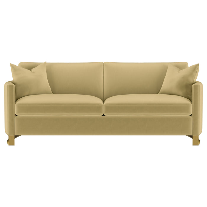 Corliss 2-piece Velvet Upholstered Sofa Set Camel