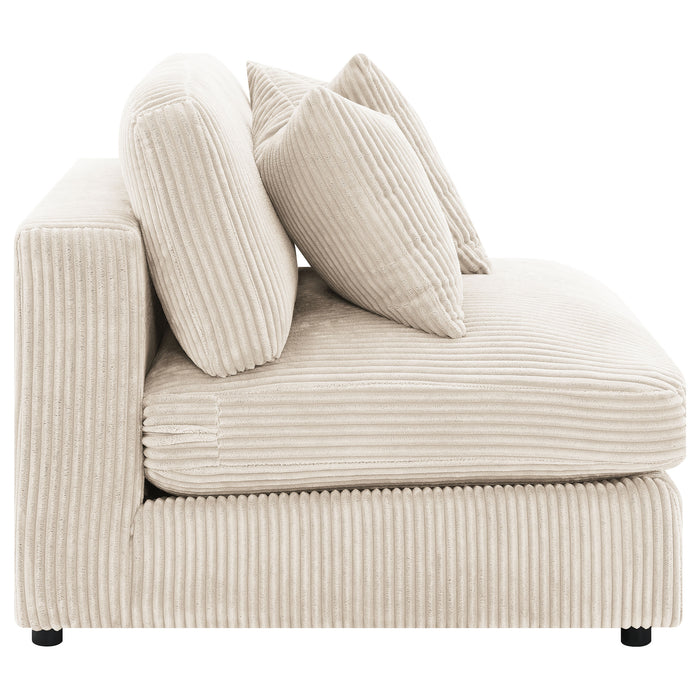 Blaine Upholstered Armless Chair Sand