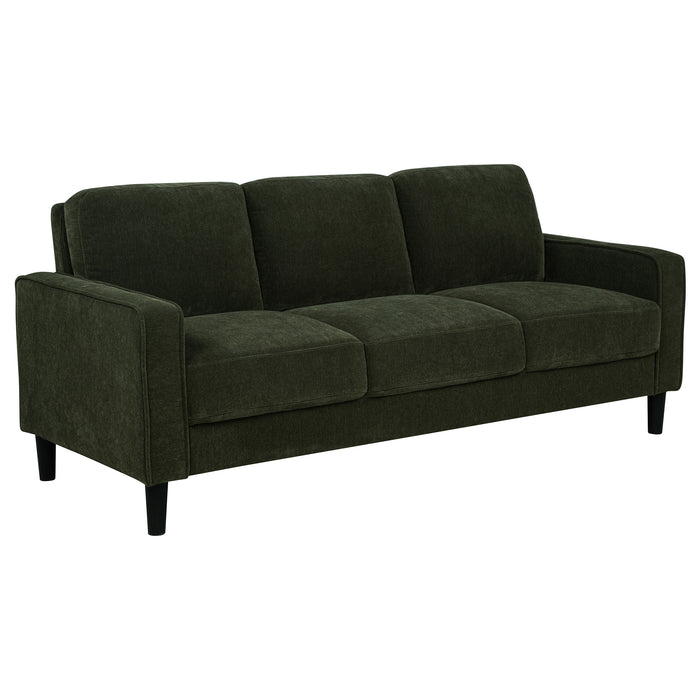 Ruth 3-piece Fabric Upholstered Track Arm Sofa Matcha Green