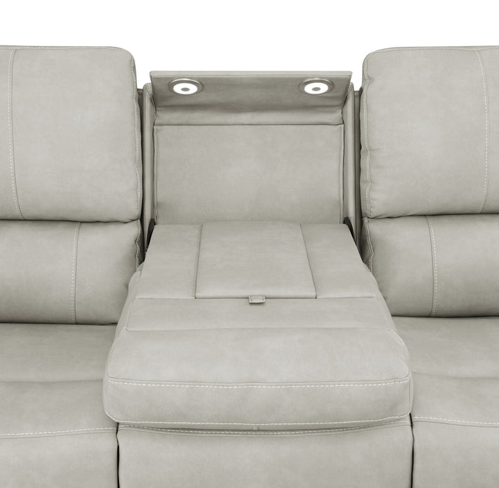 Brickston 3-piece Triple Power Reclining Sofa Set Grey