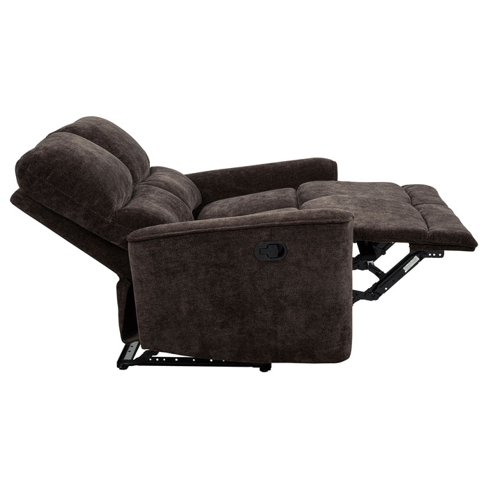 Navarro 2-piece Upholstered Reclining Sofa Set Dark Brown