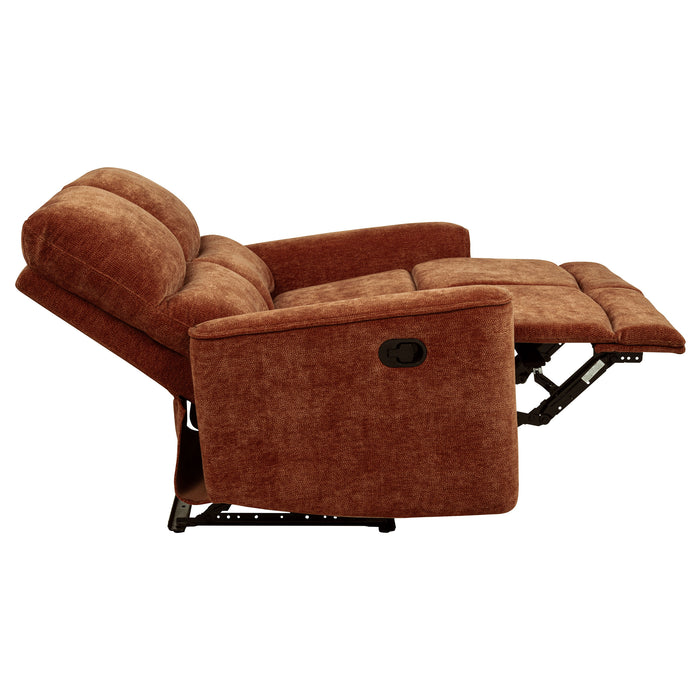Navarro 2-piece Upholstered Reclining Sofa Set Orange