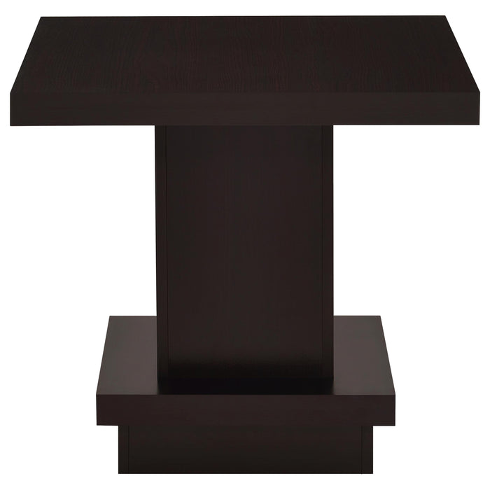 Reston 2-piece Square Coffee and End Table Set Cappuccino
