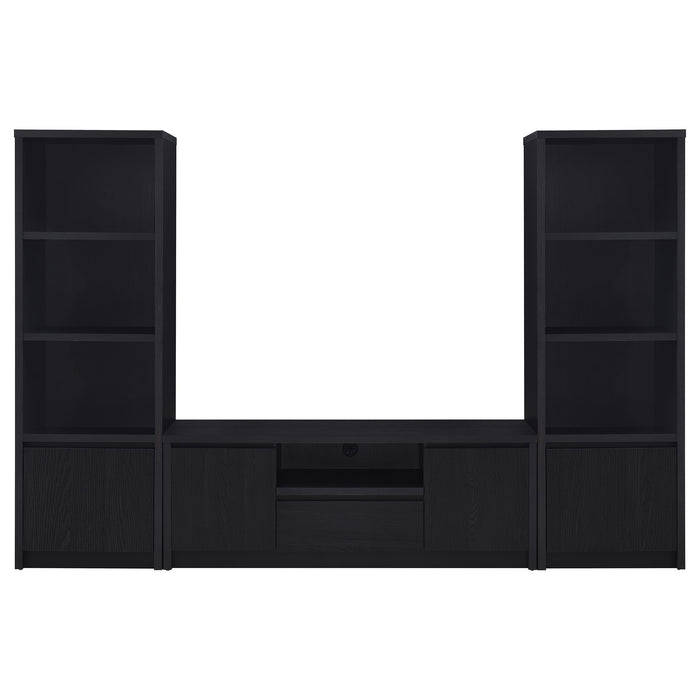 Winfield 3-piece Entertainment Center 60-inch TV Stand Black