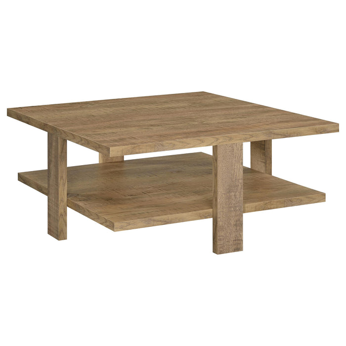 Dawn 2-piece Round Coffee and End Table Set Mango Brown