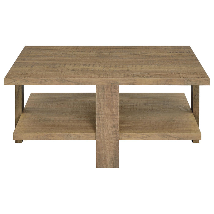Dawn 2-piece Round Coffee and End Table Set Mango Brown