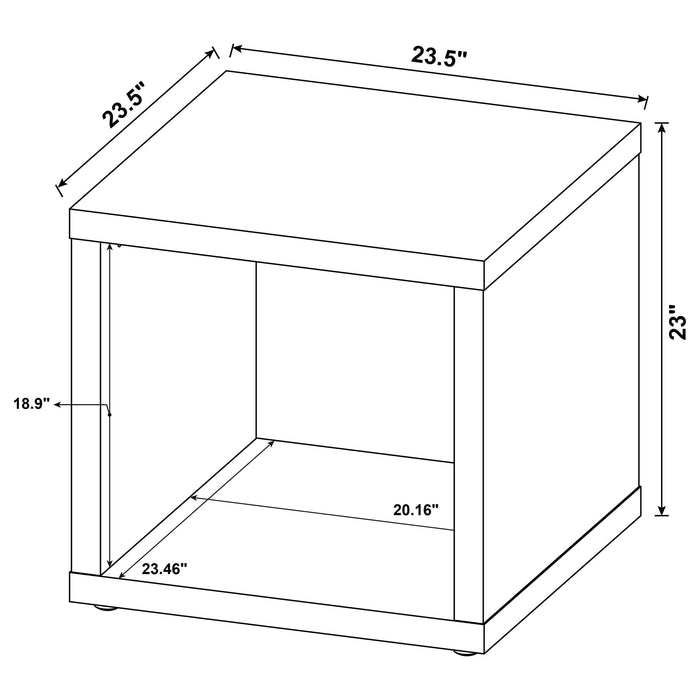 Frisco 2-piece Coffee and End Table Set Dark Pine