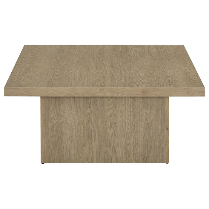 Devar 2-piece Square Cocktail Coffee End Table Set Latte