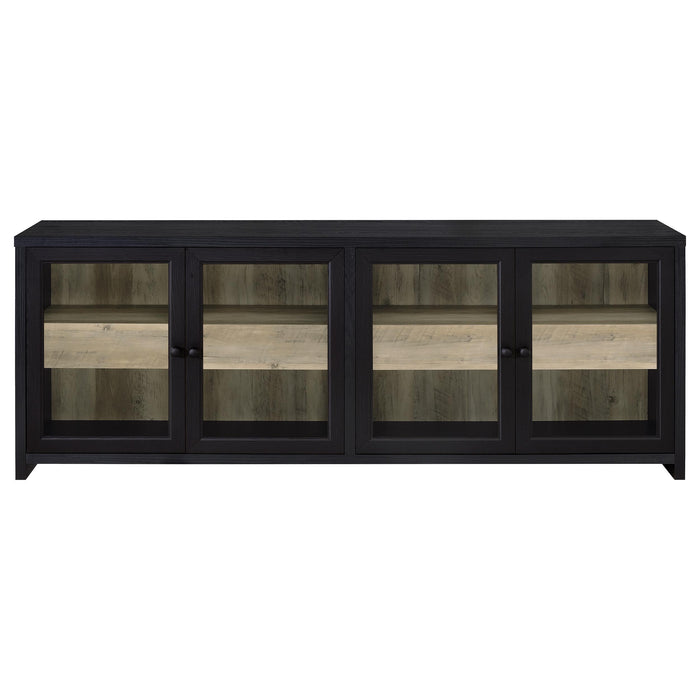 Denison 3-piece Entertainment Center 79-inch TV Stand Black