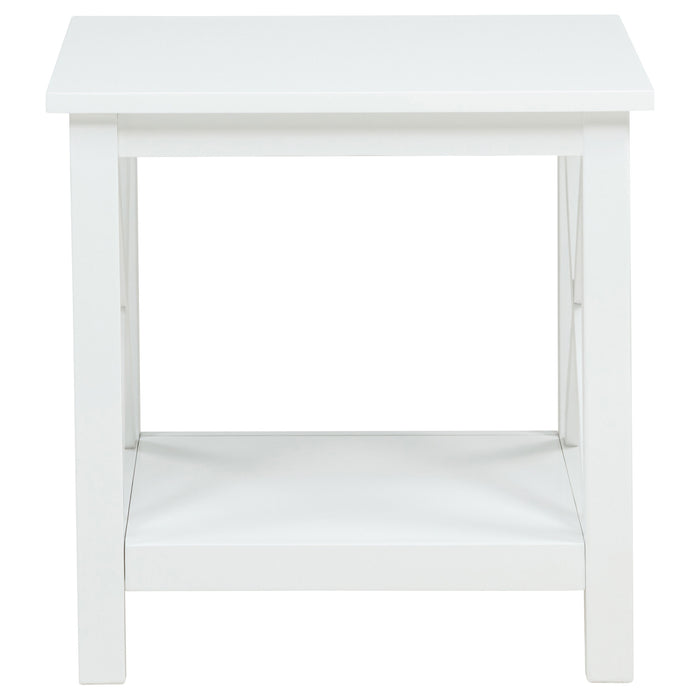 Skyview 2-piece Rectangular Lift Top Coffee Table Set White