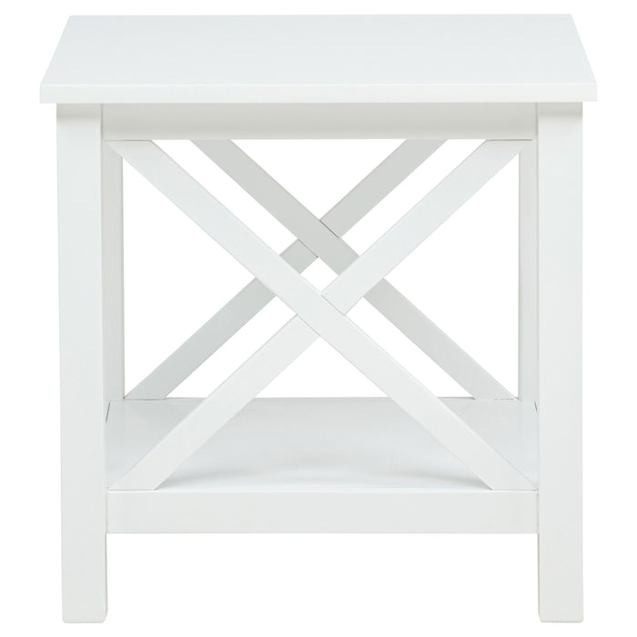 Skyview 3-piece Rectangular Lift Top Coffee Table Set White