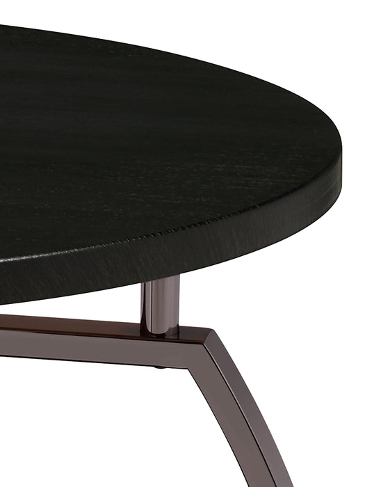 Dacre 2-piece Round Coffee and End Table Set Dark Charcoal