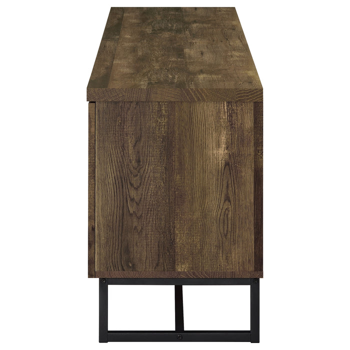 Myles 2-door Engineered Wood 60-inch TV Stand Rustic Oak