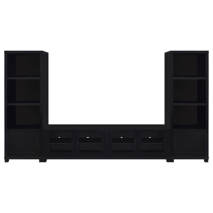 Jupiter 3-piece Entertainment Center 79-inch TV Stand Black