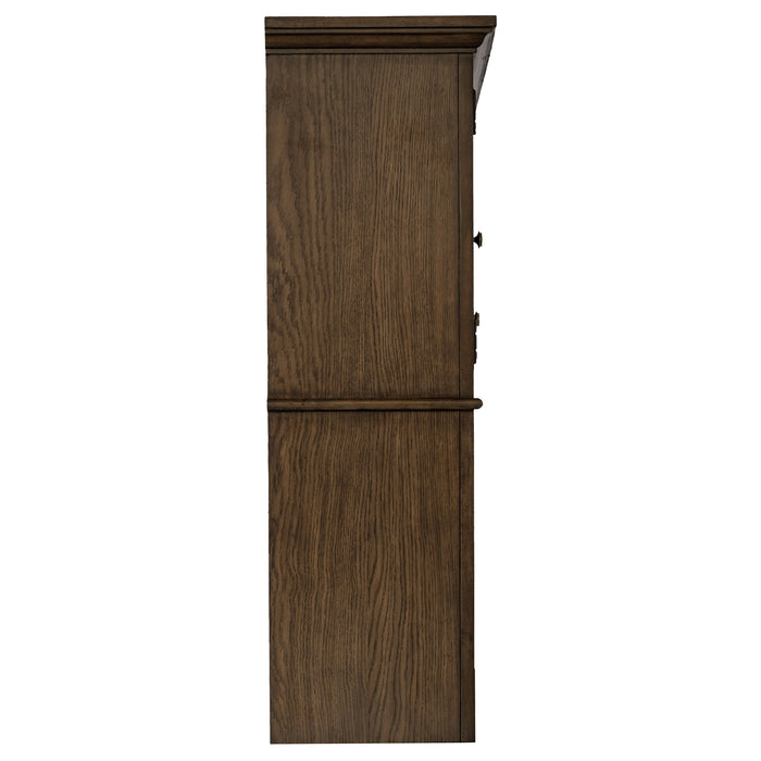 Hartshill 2-door Hutch with Shelves Burnished Oak